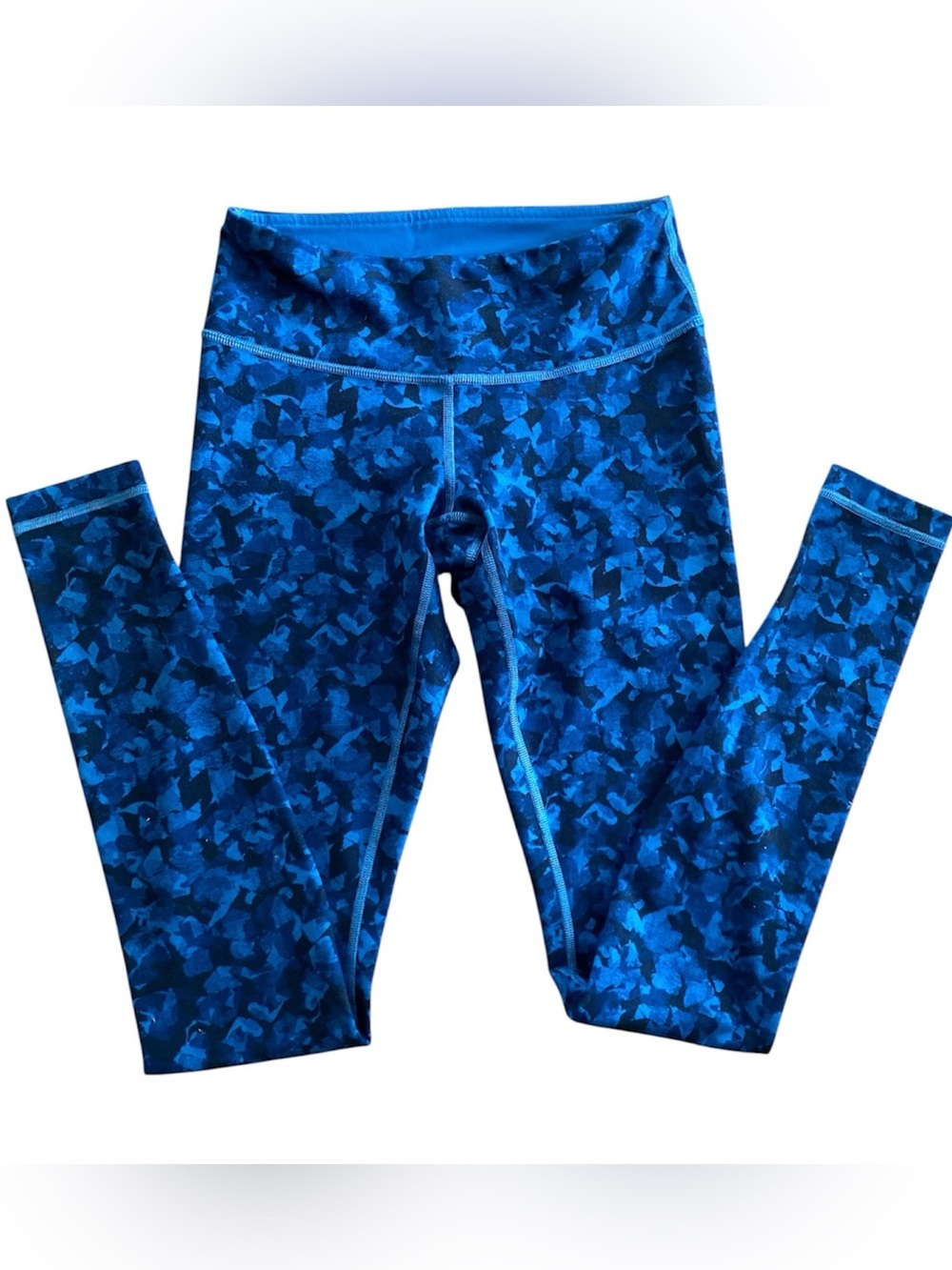 Lululemon Wunder Under High-Rise Leggings Size 4 Blue Camo Abstract Print